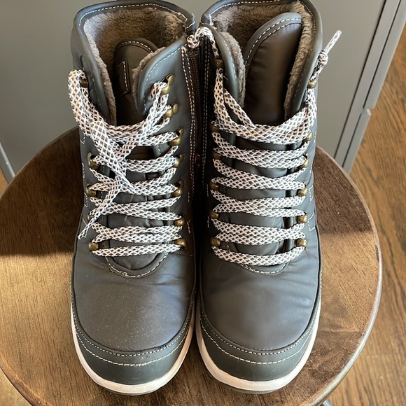 Khombu Waterproof Lace-up Ankle Boots Gray - Picture 7 of 10